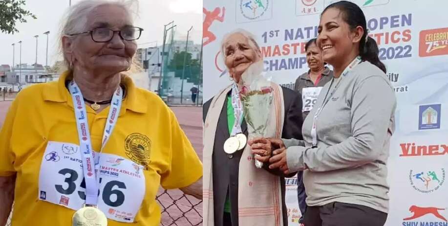 105 வயதில் 100 மீ. தடகள ஓட்டத்தில் பதக்கம்.. சூப்பர் மூதாட்டி சாதனை !!