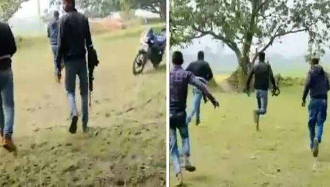 துப்பாக்கியை காட்டி மிரட்டல்.. பாஜக அமைச்சரின் மகனை புரட்டி எடுத்த கிராம மக்கள் !