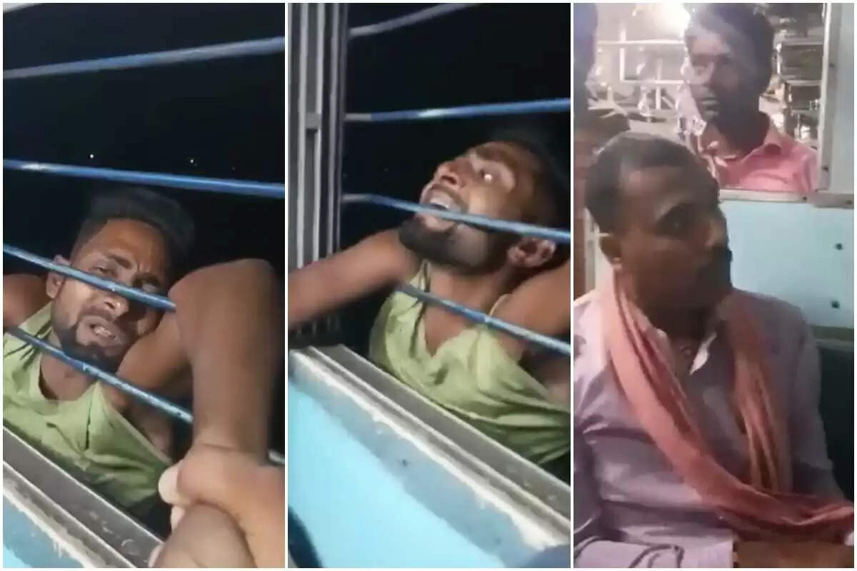 ஜன்னல் வழியாக ரயில் பயணியின் செல்போனை திருட முயன்ற திருடனுக்கு பயணிகள் கொடுத்த கொடூர தண்டனை! வைரல் வீடியோ