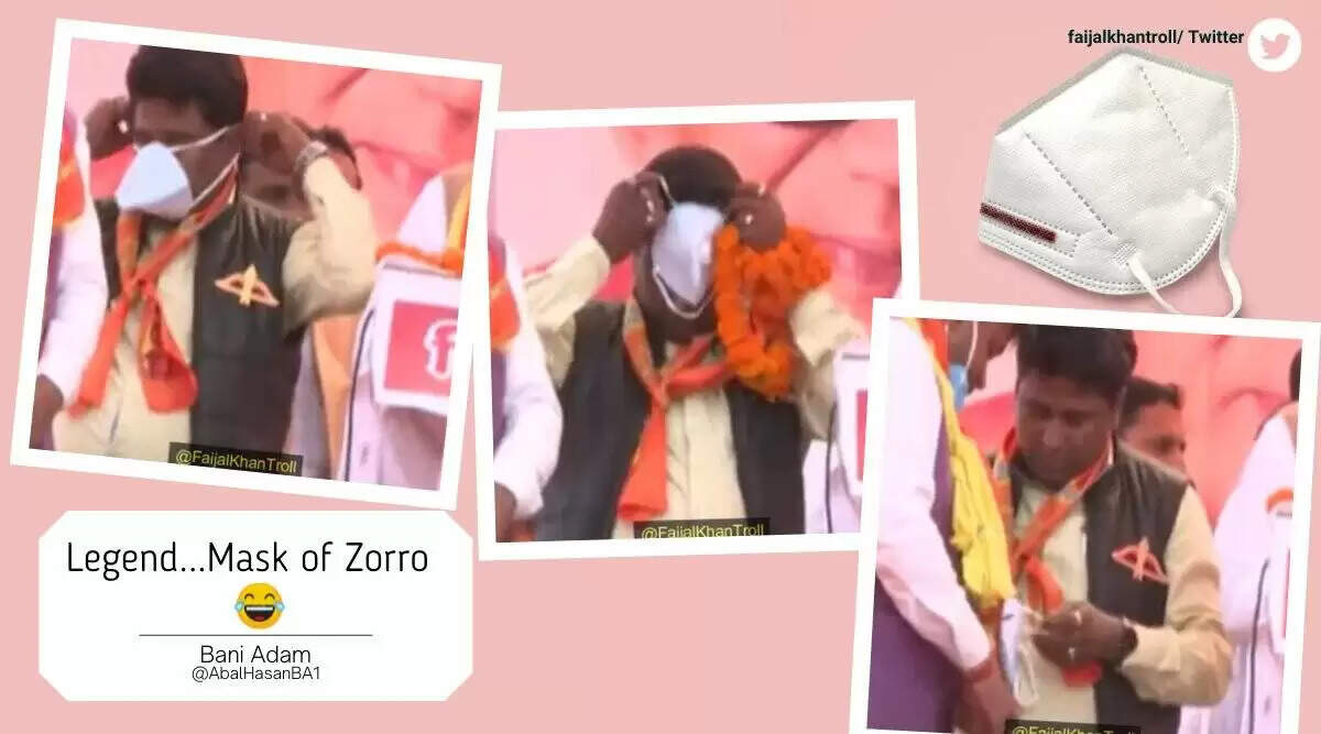 வைரல் வீடியோ..!! முகக்கவசத்தை போட்டுக்கொள்ள திணறும் சிவசேனா கட்சி பிரமுகர்..!!