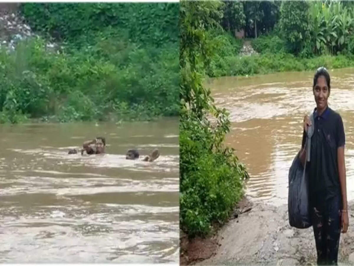 தேர்வு எழுத தங்கையை உயிரைப் பணயம் வைத்து அண்ணன்கள் தோளில் சுமந்து செல்லும் வைரல் வீடியோ..!!