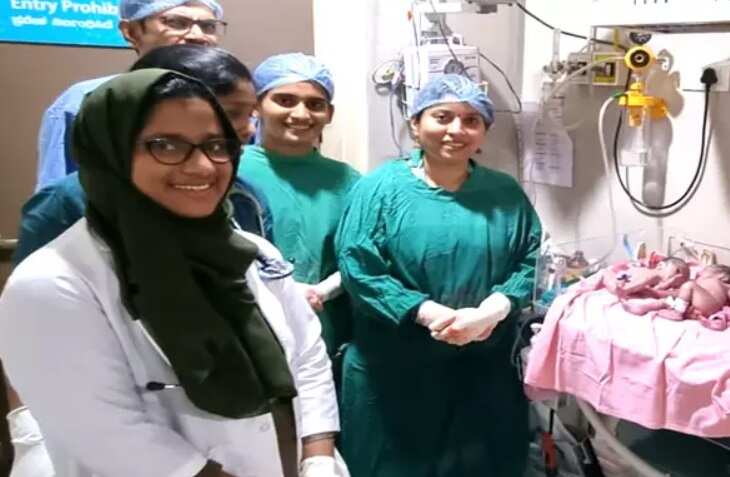 ஒரே பிரசவத்தில் பிறந்த 4 குழந்தைகள்.. தம்பதிக்கு குவியும் வாழ்த்துகள் !!