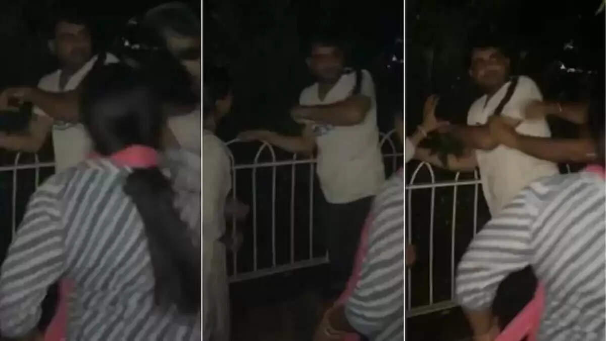 பெண் தோழியுடன் காரில் இருந்த பாஜக செயலாளரை சரமாரியாக செருப்பால் அடித்து தாக்கிய மனைவி..!!