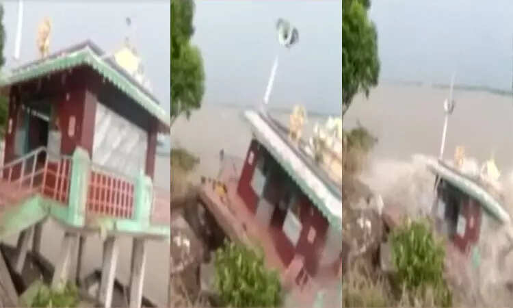 திடீர் வெள்ளப்பெருக்கால் அடித்து செல்லப்பட்ட அம்மன் கோவில்..!!