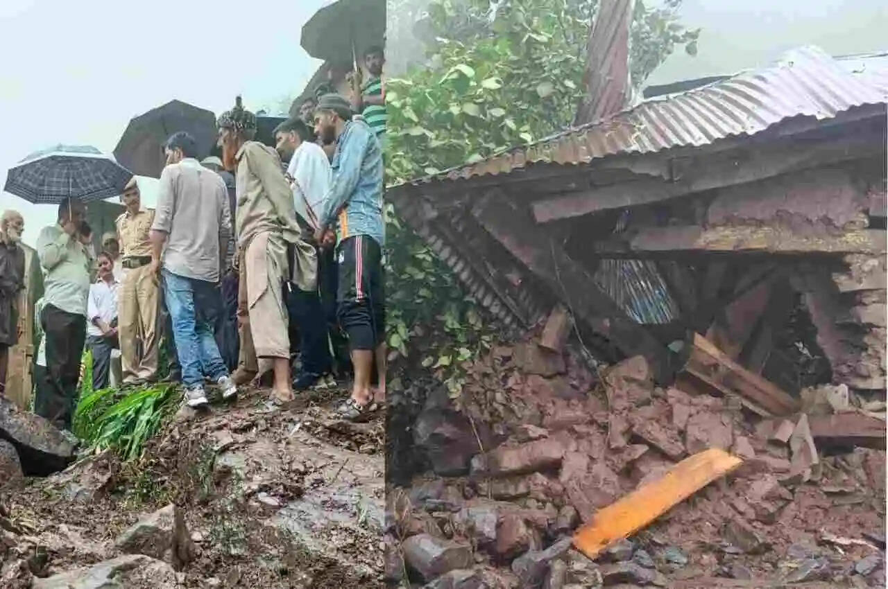 கனமழை காரணமாக ஏற்பட்ட நிலசரிவில் சிக்கி 2 குழந்தைகள் பலி..!!